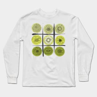 Group of 9 flower heads in a grid Long Sleeve T-Shirt